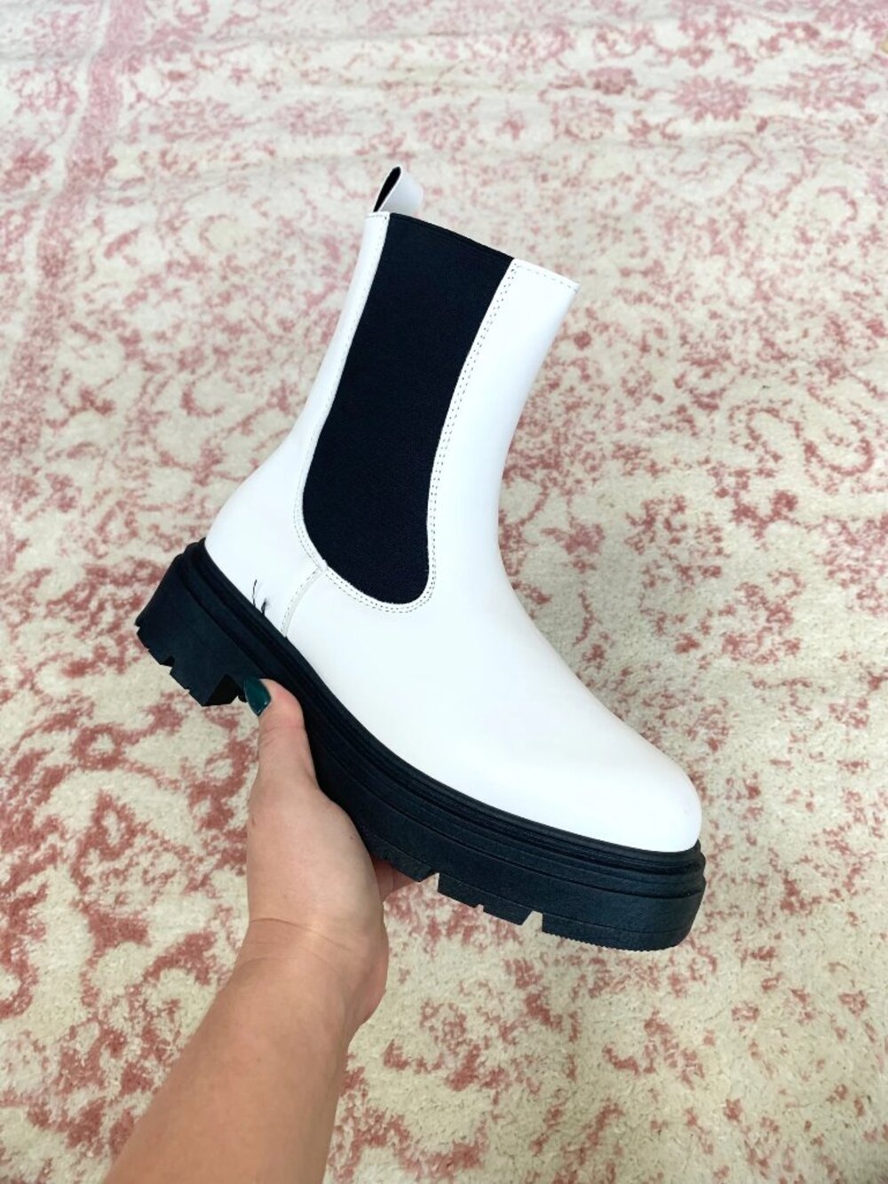White Chelsea Boots